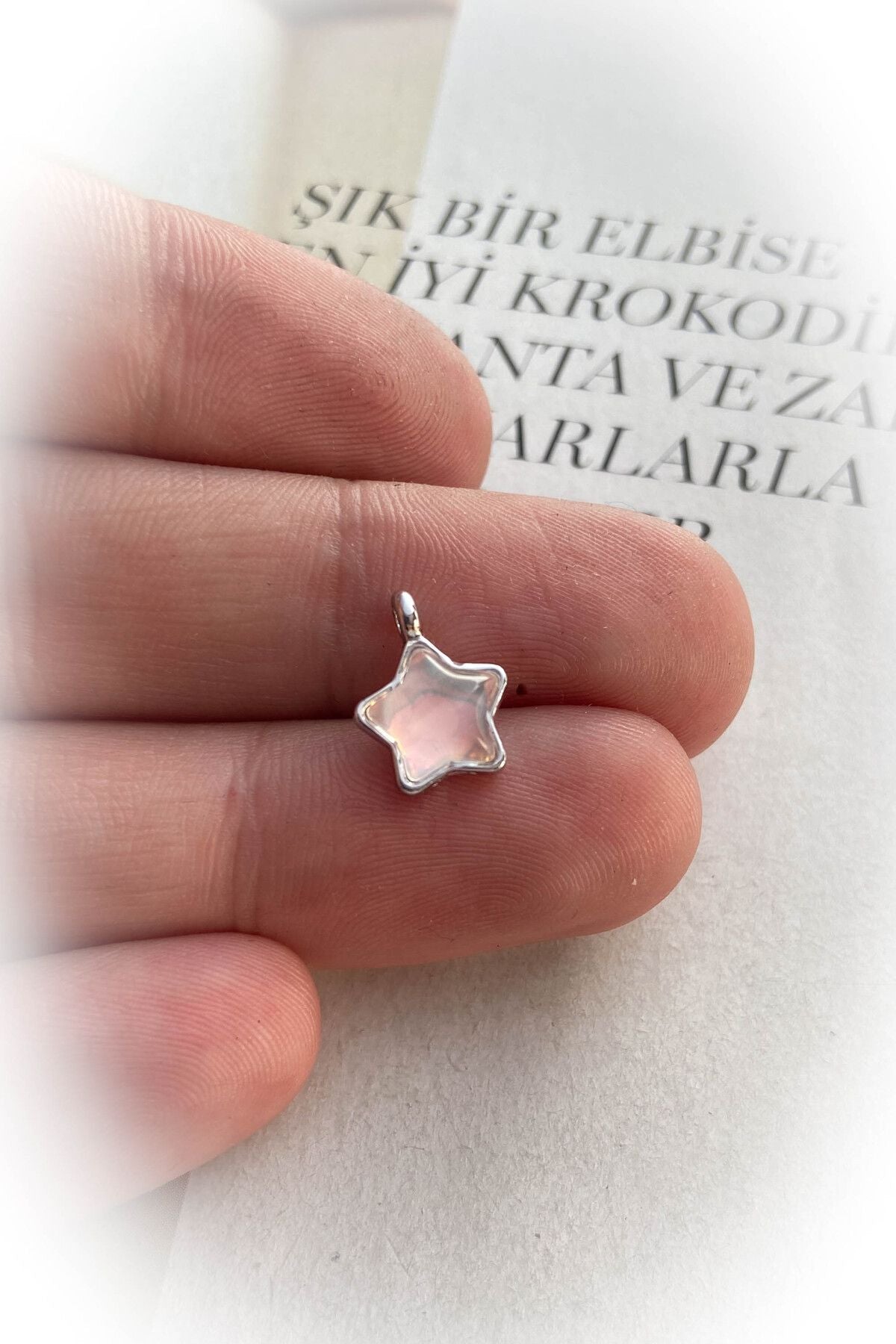 Rodyum Kaplama Minimal Model Kolye Ucu 5 Farklı Renk ve Model Seçeneği