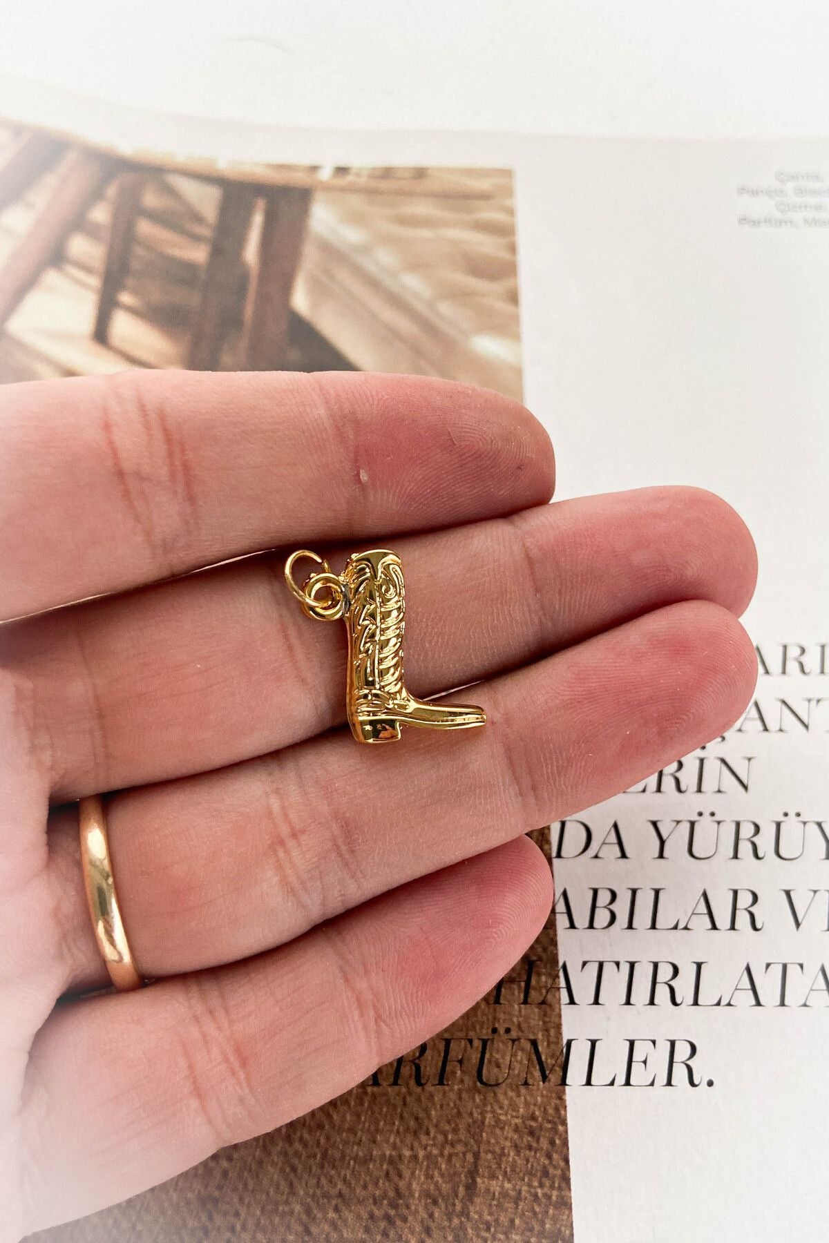 Çizme Model Kaplama Kolye Ucu