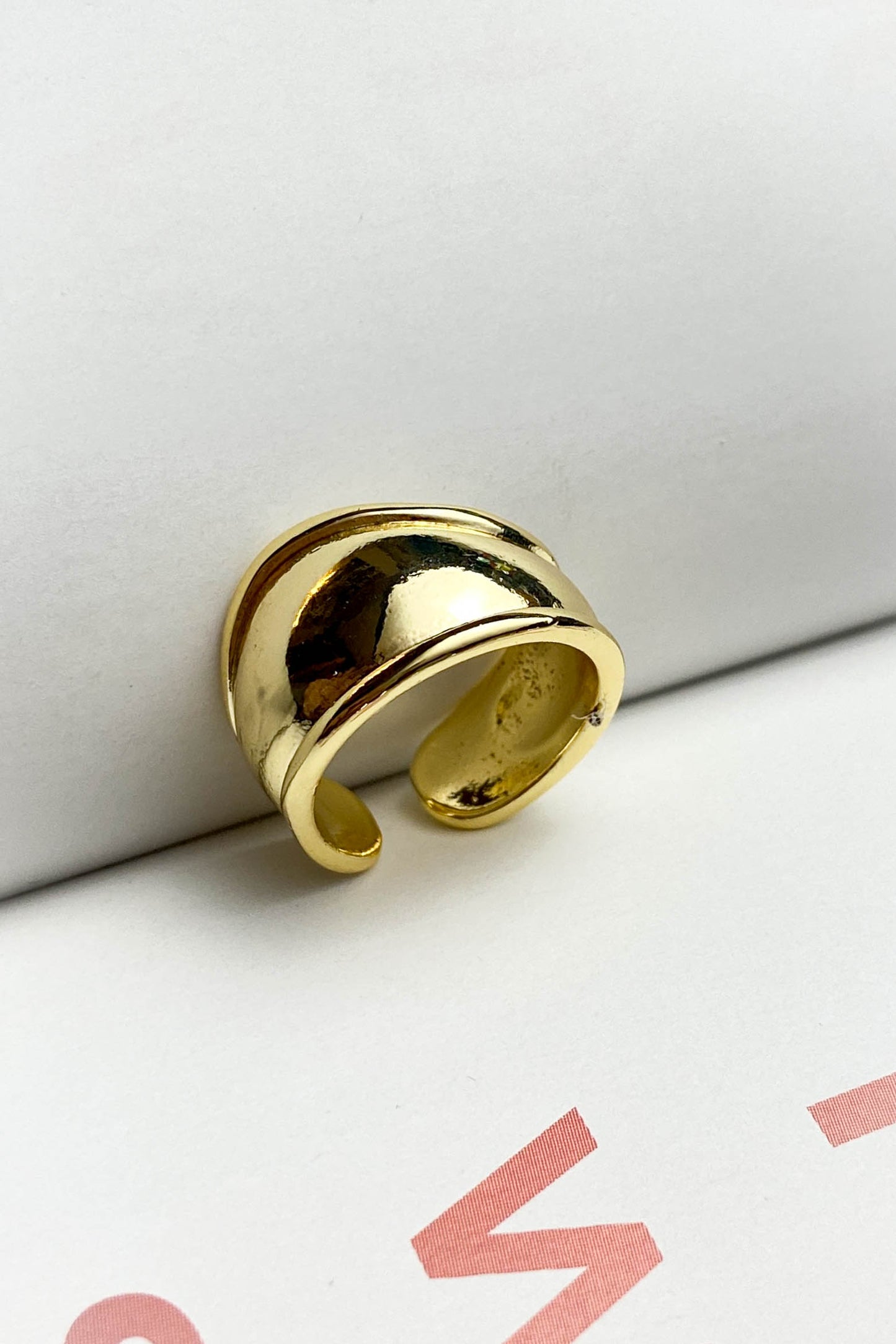 Pirinç Döküm Geniş Halka Yüzük Ayarlanabilir