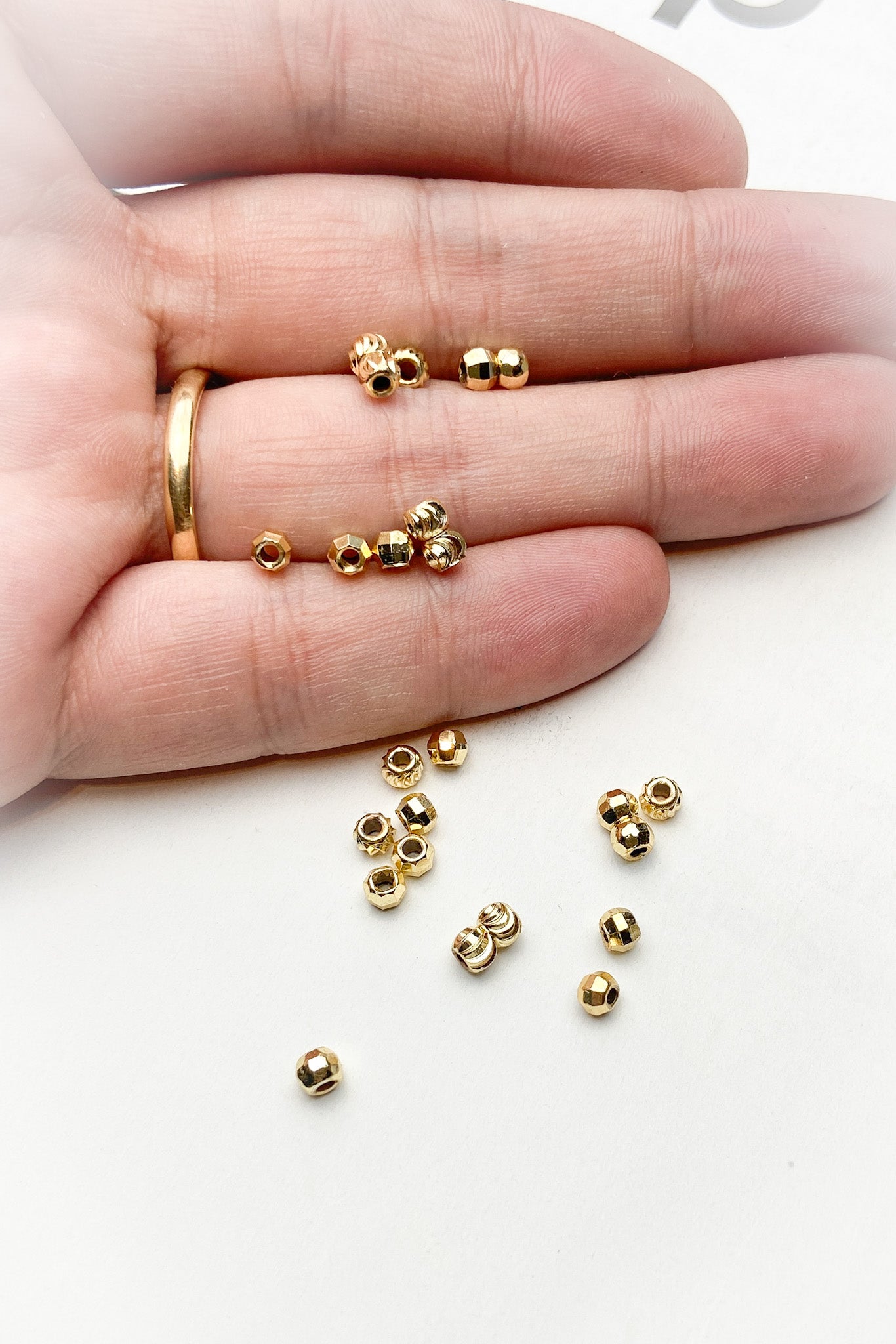 ( 3mm ) Metal Döküm Çizgili Dorika Bileklik - Kolye Ara Aparatı Kaplama