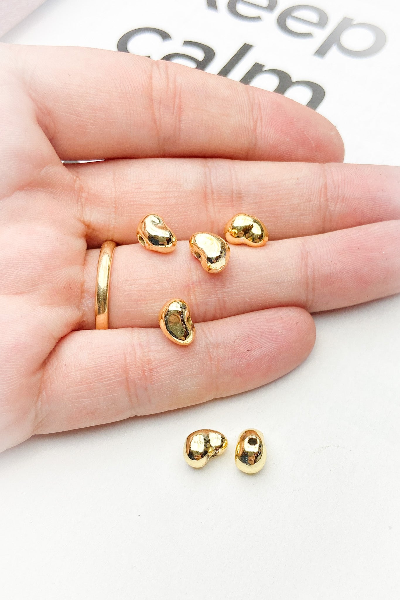 Metal Döküm Bombeli Kalp Bileklik - Kolye Ara Aparatı Kaplama