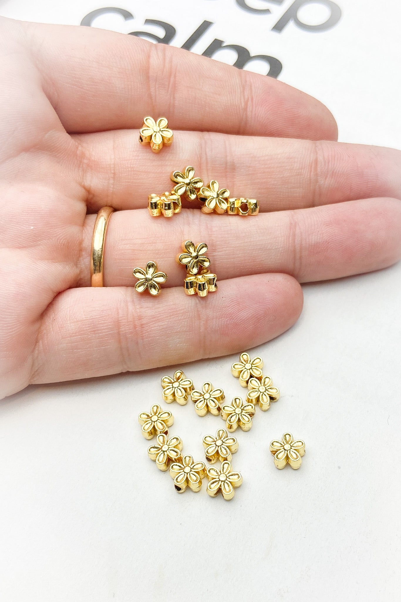 Metal Döküm Çiçek Bileklik - Kolye Ara Aparatı Kaplama