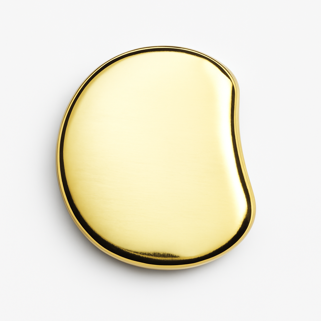 Gold Renk Oval Kemik Boncuk - Vektör Görsel
