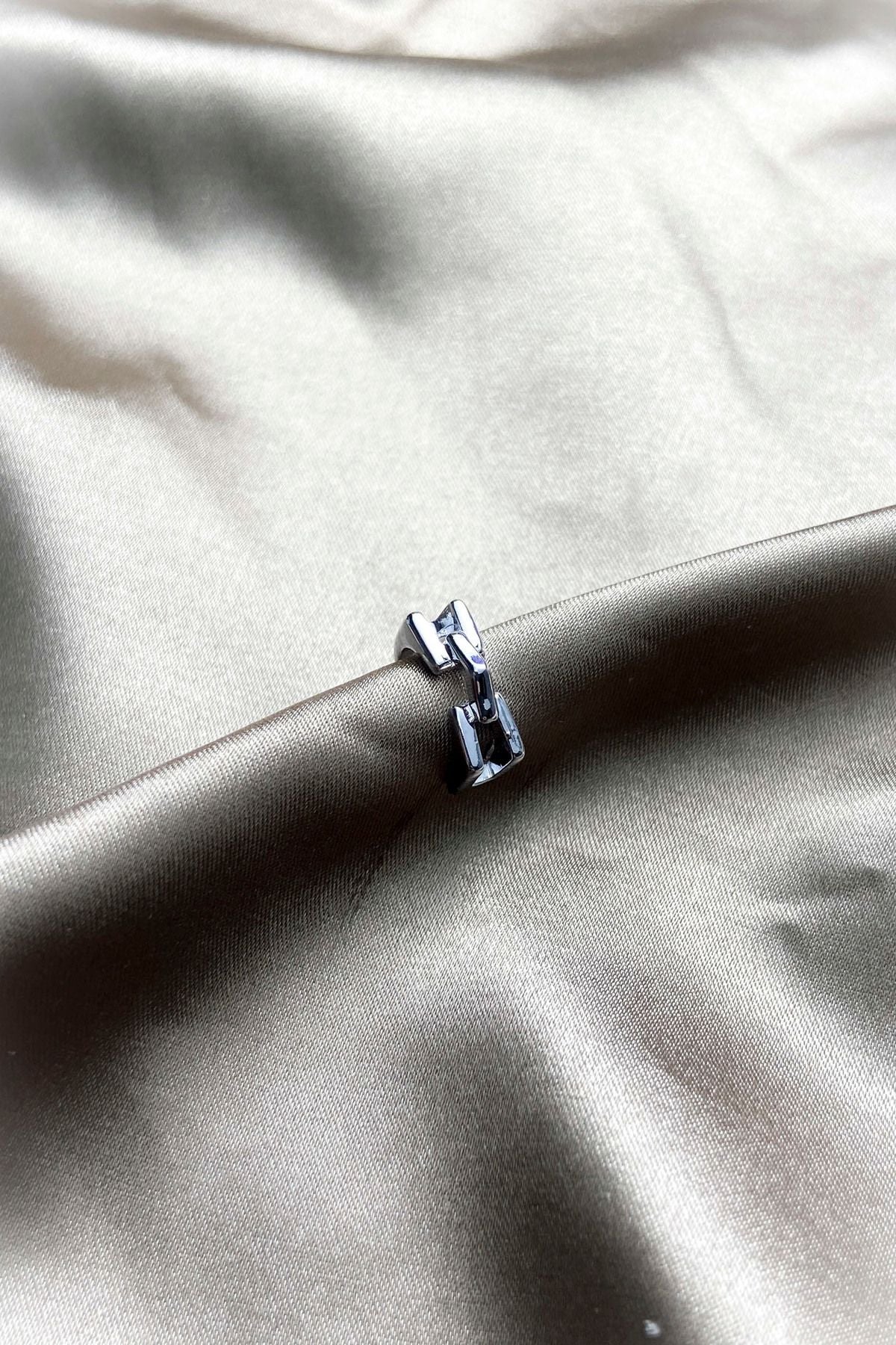 Çelik Kıkırdak Küpe 925 Gümüş Kaplama Ear Cuff Kadın Küpe