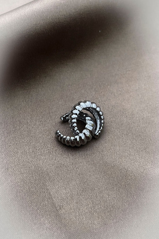 Çift (2 adet) Bombeli Kruvasan Kıkırdak Küpe Ear Cuff