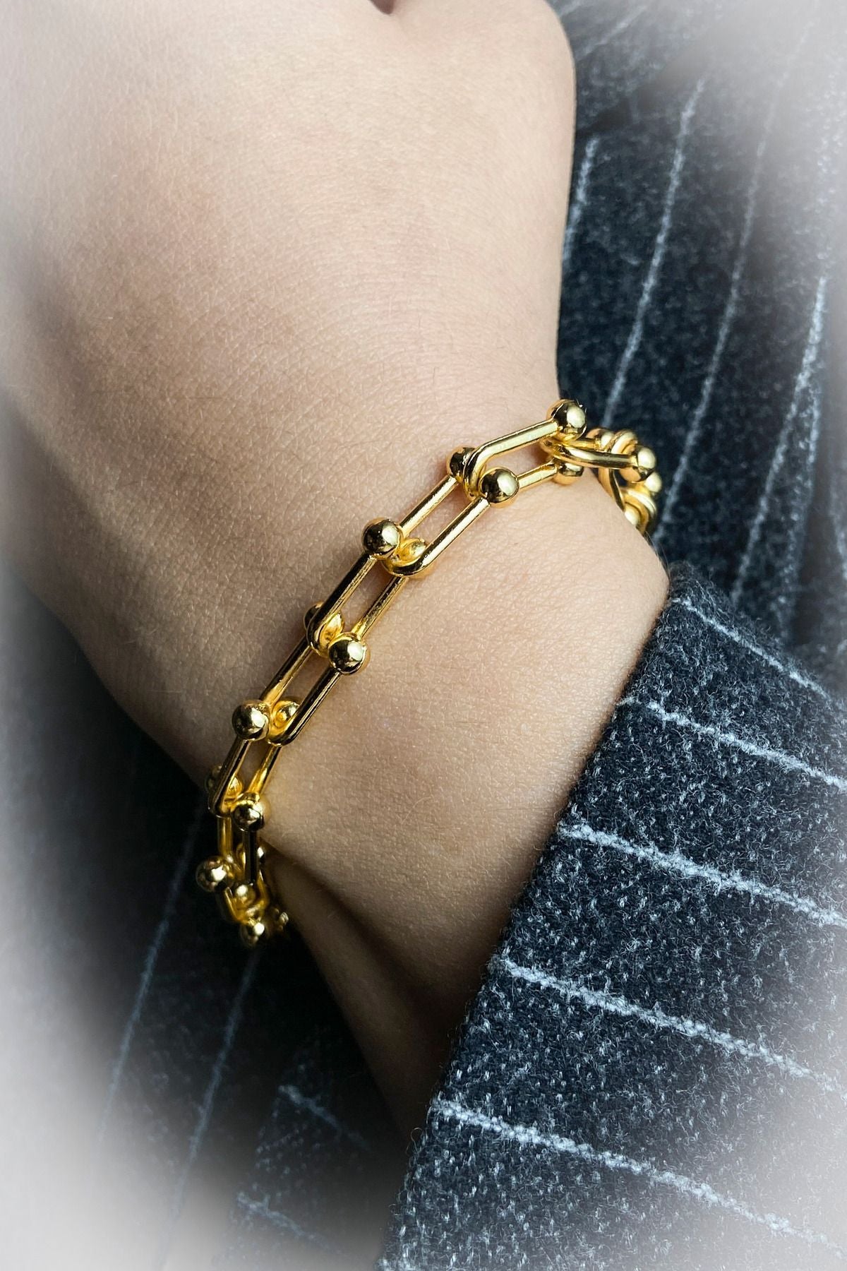 Çelik Bileklik Gold Tiffany Bileklik