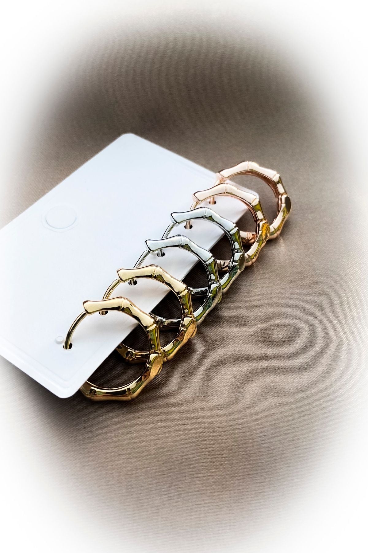 3 çift 3 renk kemik küpe rodyum kararmaz kaplama gold gümüş rose gold renk