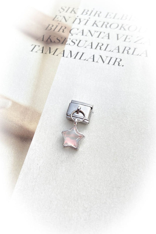 Gümüş Renk Kararmaz İtalyan Bileklik Mineli Charm 27 Farklı Model