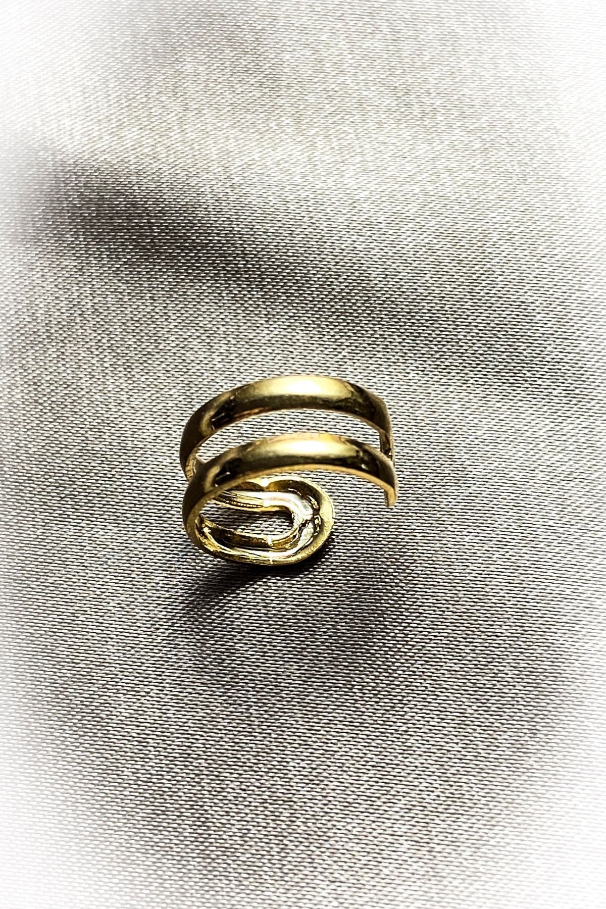 2 Sıralı Halka Kıkırdak Küpe 925 Gümüş Kaplama Ear Cuff Kadın Küpe Çelik