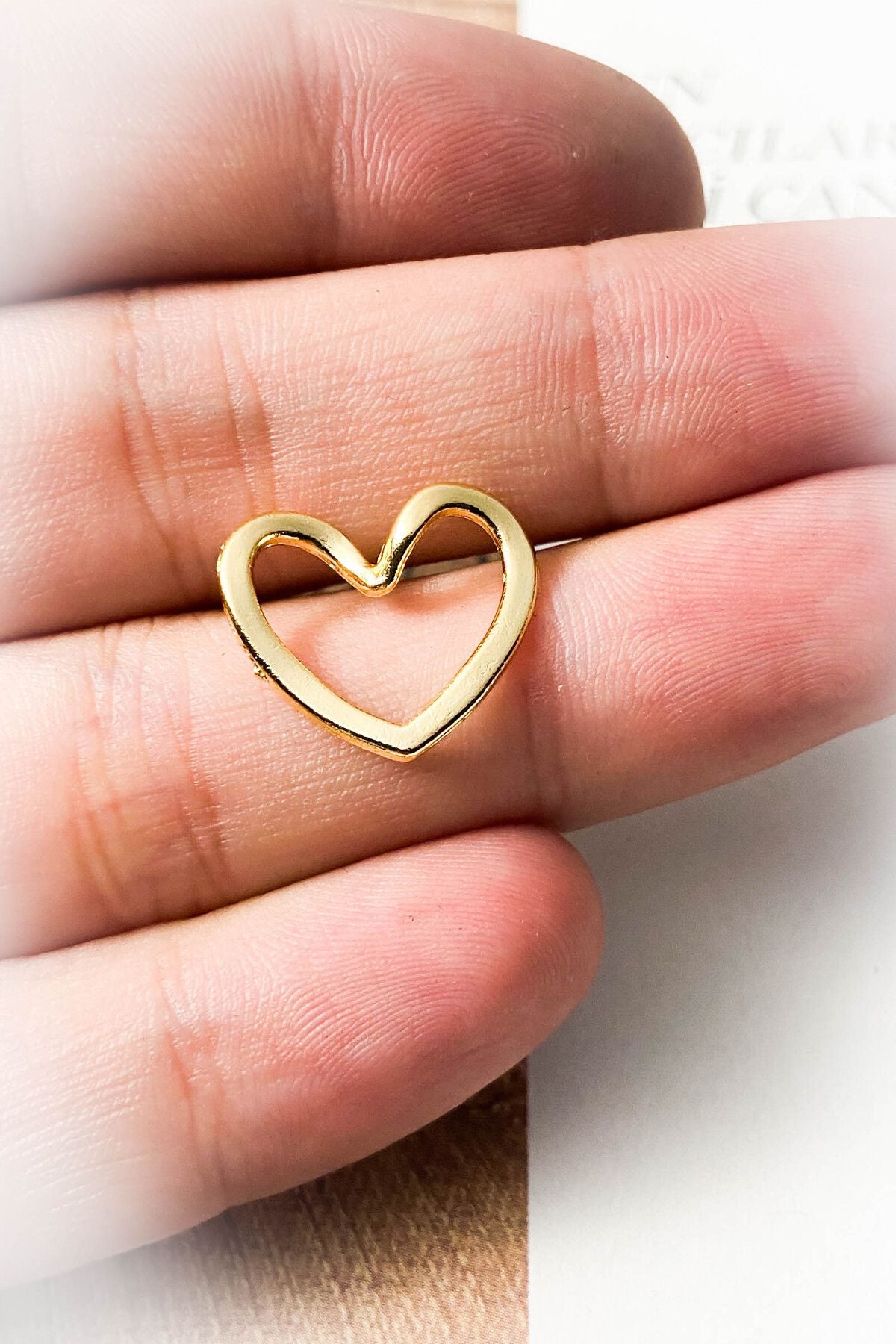 Geçirmeli Kalp Model Kaplama Kolye Ucu 2 Farklı Renk Seçeneği