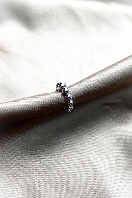 Bombeli Top Küçükten Büyüğe Kıkırdak Küpe 925 Gümüş Kaplama Ear Cuff Kadın Küpe Çelik