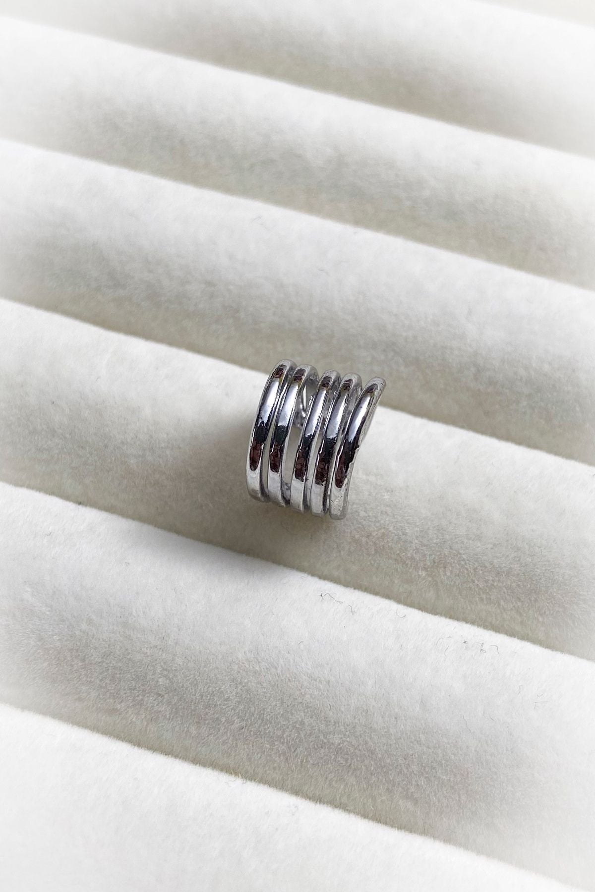 Çok Sıralı Kıkırdak Küpe 925 Gümüş Kaplama Ear Cuff Kadın Küpe Çelik