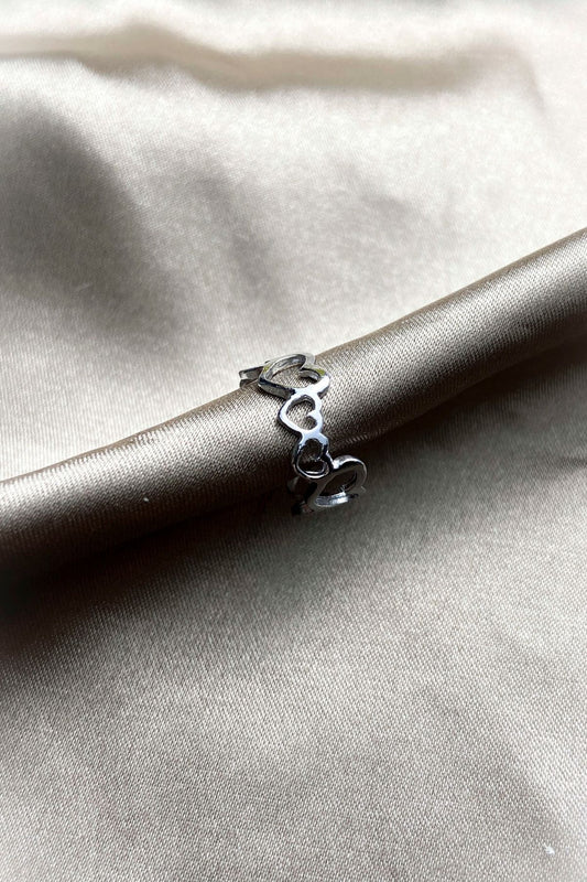 Kalp İşlemeli Kıkırdak Küpe 925 Gümüş Kaplama Ear Cuff Kadın Küpe Çelik