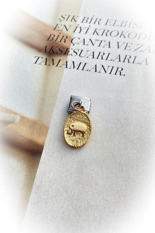 Altın Renk Kararmaz İtalyan Bileklik Charm 9 Farklı Model