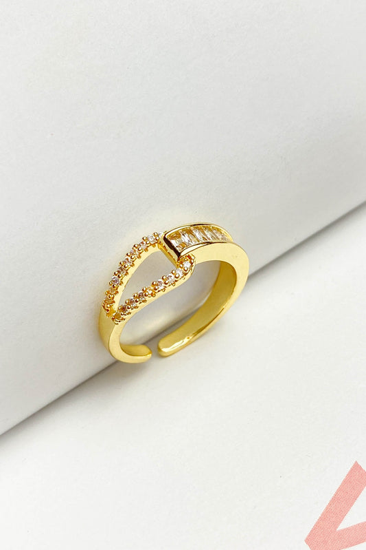 Pirinç Döküm Yüzük Taşlı Düğüm Yüzük