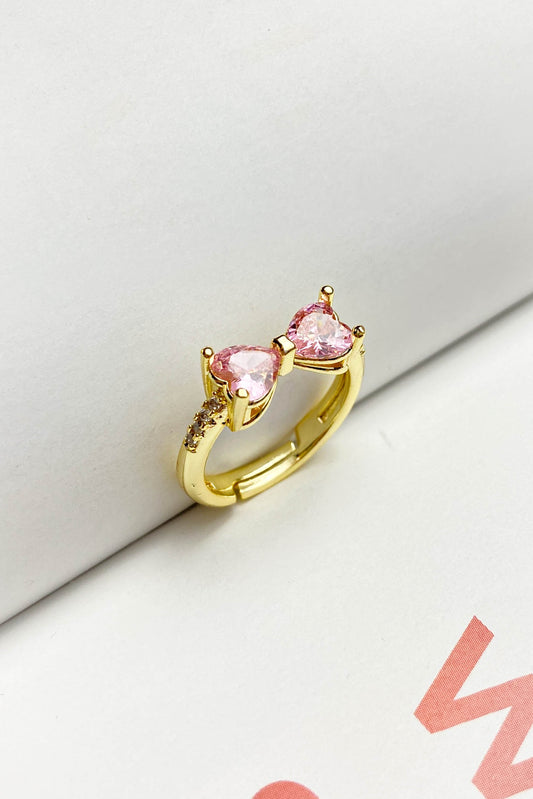 Pirinç Döküm Taşlı Fiyonk Yüzük Gold Silver