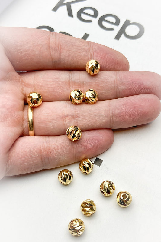 ( 8mm ) Metal Döküm Çizgili Dorika Bileklik - Kolye Ara Aparatı Kaplama