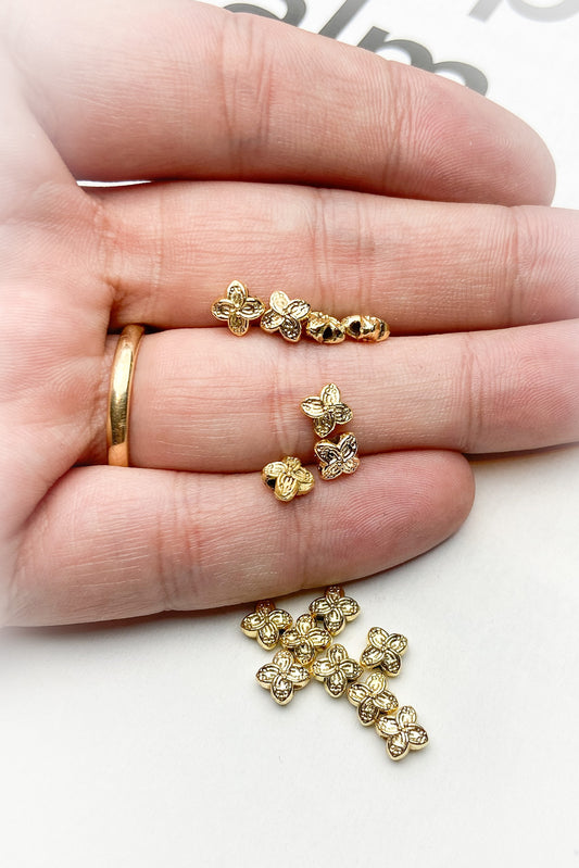 Metal Döküm Çiçek Bileklik - Kolye Ara Aparatı Kaplama