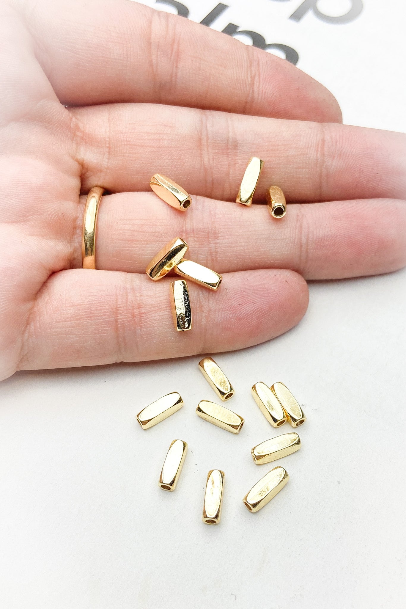 Metal Döküm Dörtgen Boru Bileklik - Kolye Ara Aparatı Kaplama