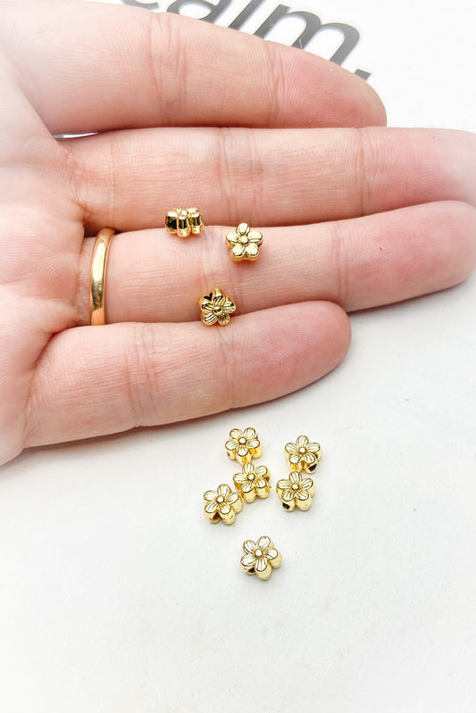 Metal Döküm Çiçek Bileklik - Kolye Ara Aparatı Kaplama