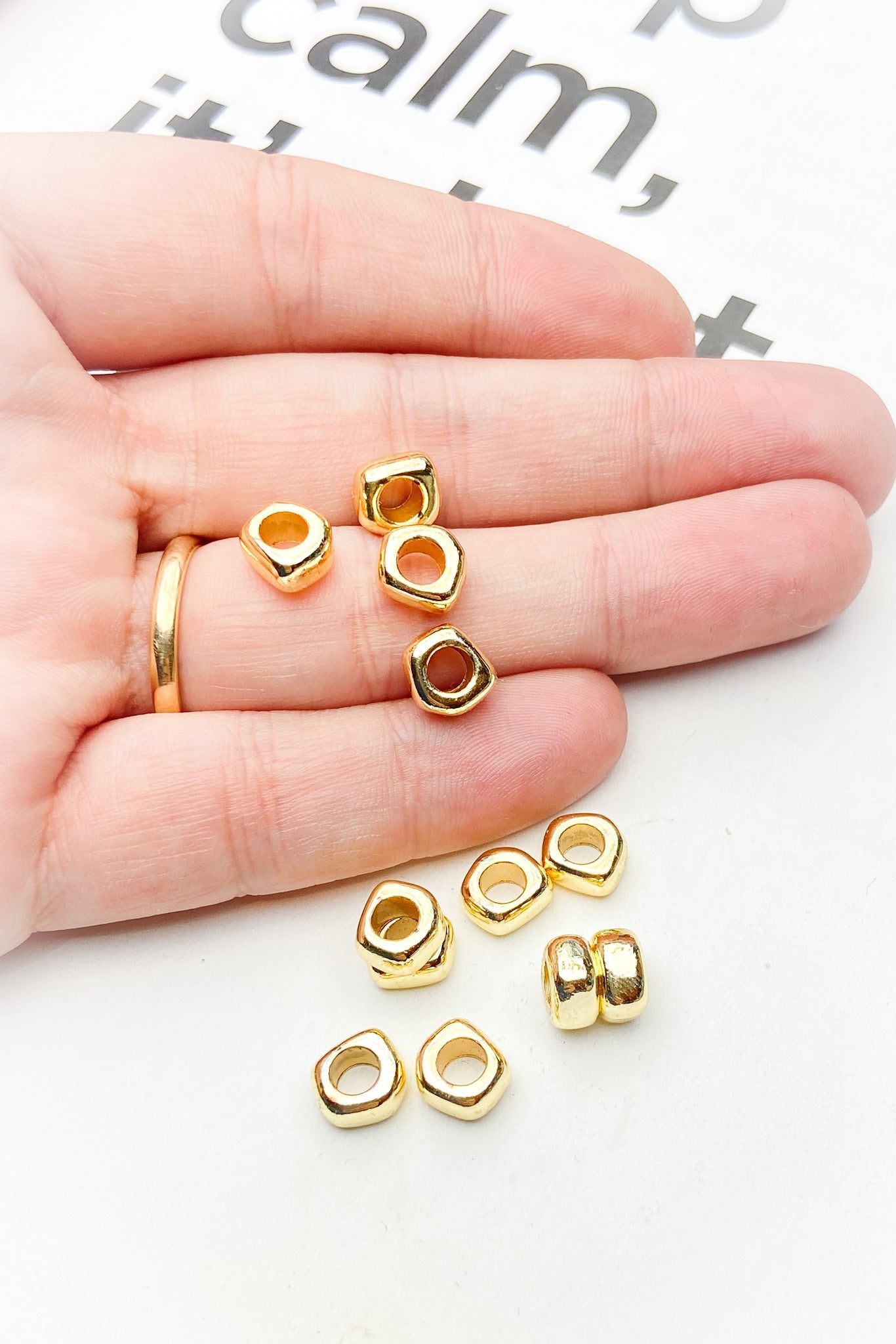 Metal Döküm Yamuk Kare Bileklik - Kolye Ara Aparatı Kaplama