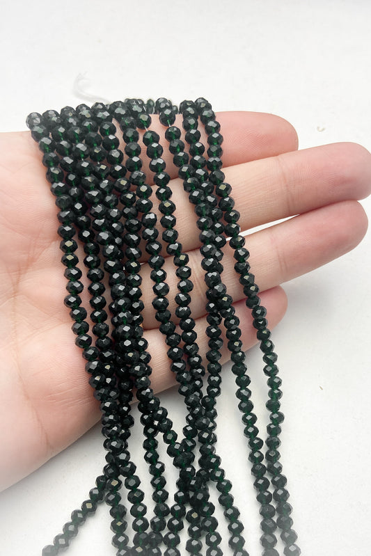 Kristal 4 mm Boncuk 1 Dizi ( Siyah )