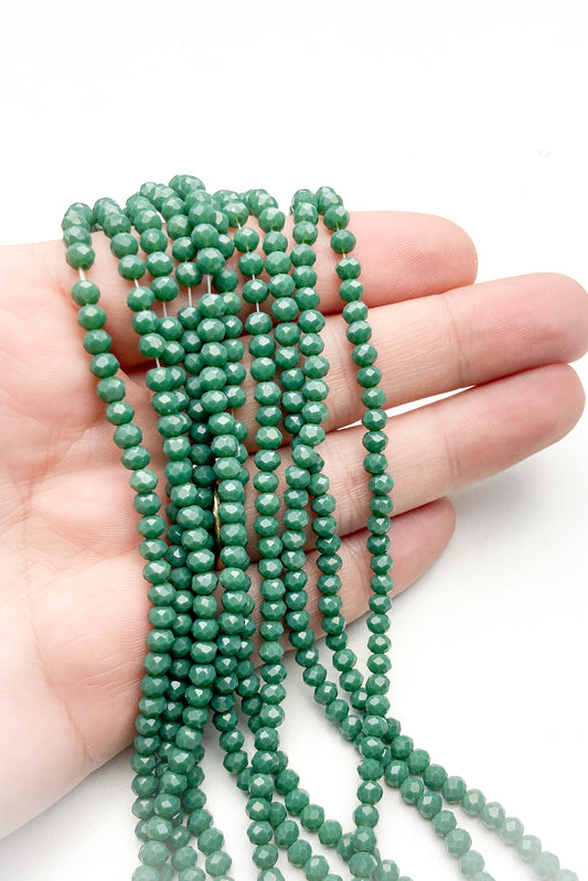 Kristal 4 mm Boncuk 1 Dizi ( Yeşil )