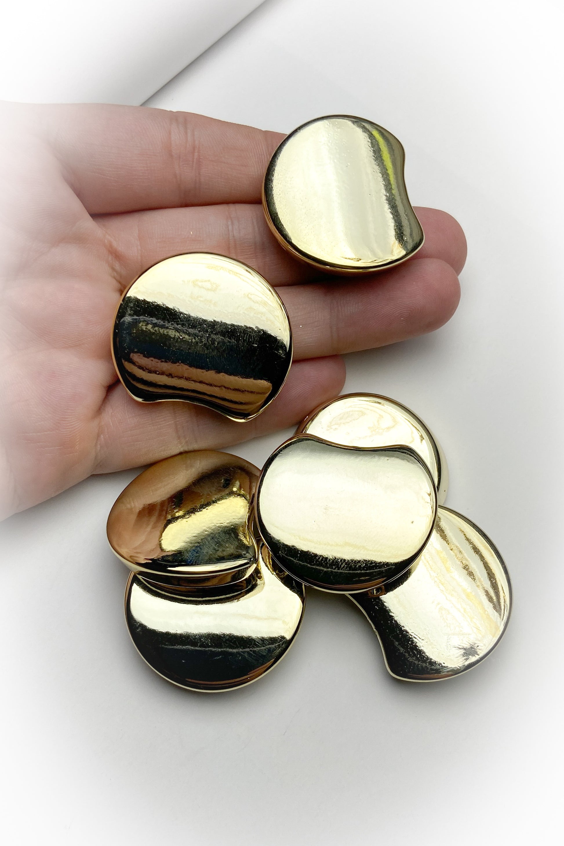 Gold Renk Oval Kemik Boncuk