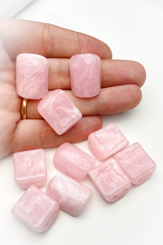Pembe Kare Figür Boncuk