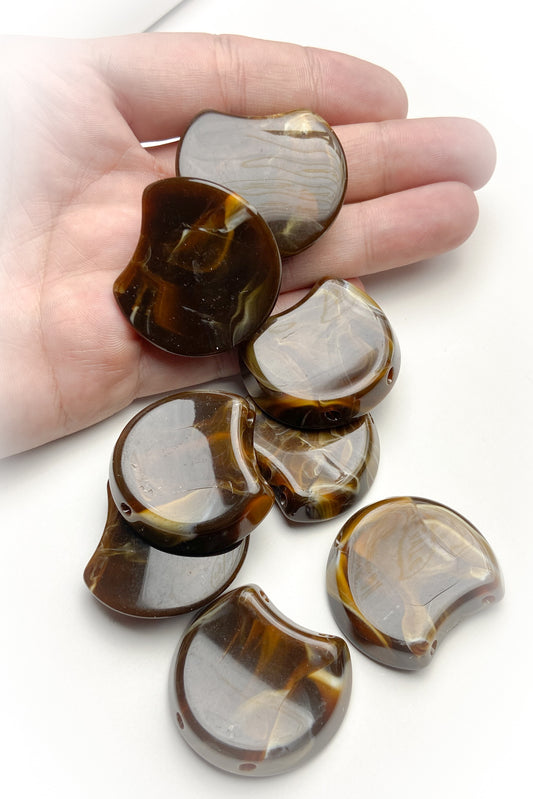Kahverengi Oval Kemik Boncuk