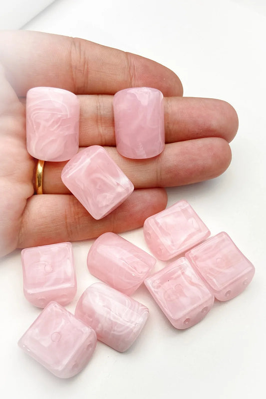 Pembe Kare Figür Boncuk