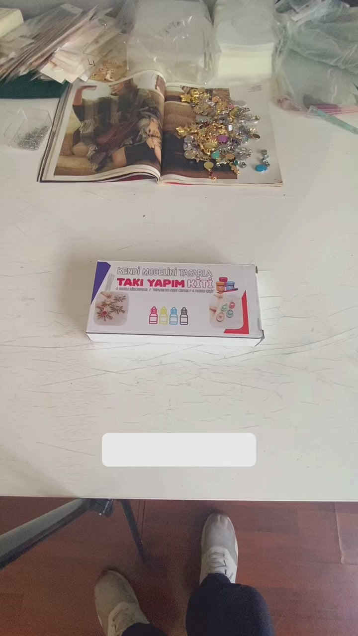 Takı Yapım,Mine Epoksi Boya Kiti / 12 Adet Charm Seti